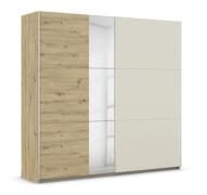 Schwebetürenschrank inkl. Spiegel 2-türig ca.218 cm breit Eiche Artisa...