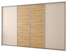 Schwebetürenschrank 4-trg. ca.271x211x62cm Champagner / Artisan Dekor
