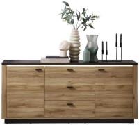 Sideboard mit LED-Beleuchtung 2-trg. ca. 185 cm breit Mauvella Oak / C...