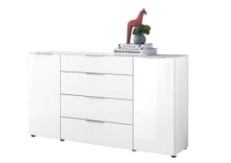 Kommode 2-trg. ca. 180 cm breit Weißglass