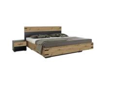 180x200 Bettanlage inkl Nachtkommoden NEVADA von Rauch Packs Eiche Art...
