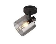 Spot 1xE14 Metall Schwarz Matt / Glas Smoke