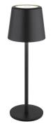 LED-Tischleuchte inkl. Tochdimmer und USB mit Akku Metall Schwarz