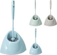 WC-BÜRSTE mit HALTER ca. 9 x 40 cm 1 Stück 3 Sorten unsortiert Mehrfar...