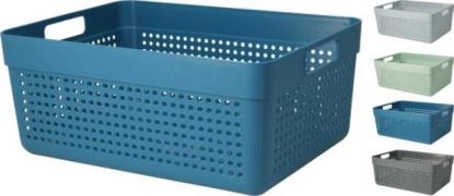 AUFBEWAHRUNGSKORB 10 Liter 1 Stück 4 Sorten unsortiert Blau, Grau, Tür...