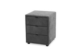 LILLI Nachtkommode inkl. 3 Schubkästen ca.44x45x54 cm Dunkelgrau