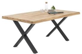 Tischplatte ca. 180x100 cm ohne Füße Baumkante Eiche geölt