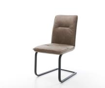 Freischwinger Vinjo-Flex Mikrofaser Taupe Vintage Freischwinger flach ...