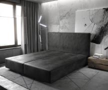 Boxspringgestell Dream-Well 180x200 cm Mikrofaser Anthrazit Vintage