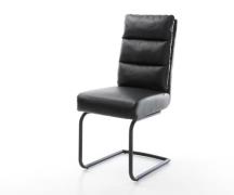 Freischwinger Pela-Flex Echt-Leder Schwarz Freischwinger rund Schwarz ...
