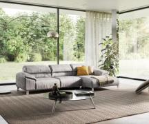 Ecksofa Selenya 305x170 Struktur Steingrau Relaxfunktion Longchair rec...