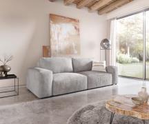 Big-Sofa Lanzo L 260x110 cm Cord Silbergrau