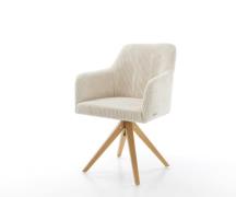 Esszimmerstuhl Greg-Flex Cord Beige Holzgestell kantig Natur Taschenfe...