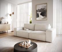 Big-Sofa Lanzo L 260x110 cm Bouclé Creme-Weiß