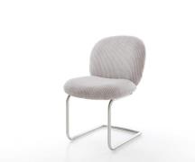 Freischwinger Nube-Flex Cord Silbergrau Freischwinger rund Edelstahl T...