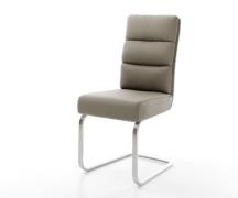 Freischwinger Pela-Flex Echt-Leder Schlamm Freischwinger flach Edelsta...
