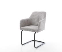 Freischwinger Greg-Flex Cord Silbergrau Freischwinger rund Schwarz Tas...