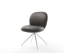Drehstuhl Nube-Flex Mikrofaser Anthrazit Vintage Kreuzgestell konisch ...