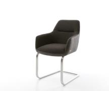 Freischwinger Pejo-Flex Materialmix Schwarz Freischwinger flach Edelst...