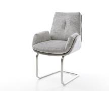 Freischwinger Clea-Flex Chenille Silbergrau Freischwinger flach Edelst...