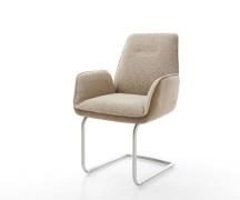 Freischwinger Zoa-Flex Materialmix Schlamm Freischwinger rund Edelstah...