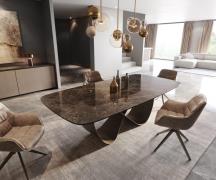 Esstisch Edge Boot 240x120 Keramik Laminam® Emperador Extra Lucidato D...