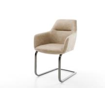 Freischwinger Pejo-Flex Mikrofaser Beige Vintage Freischwinger flach G...