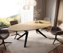 Esstisch Edge Oval 220x120 Keramik Laminam® Sabbia Eichefarbig Zenthar...