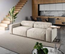 Big-Sofa Sirpio 230x90 cm Cord Beige