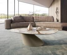 Couchtisch Edge Organisch 140x76 cm Keramik Minas Melange Conis Metall...