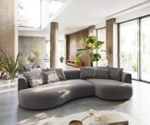 Sofa Edina 330x170 cm Bouclé Silbergrau