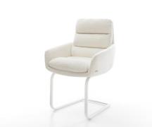 Freischwinger Abelia-Flex mit Armlehnen Bouclé Soft Beige Freischwinge...