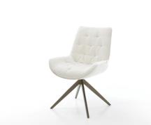 Drehstuhl Taimi-Flex Bouclé Soft Beige Kreuzgestell breit Effektfinish...