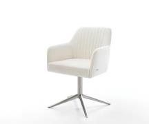 Drehstuhl Greg-Flex Bouclé Soft Beige Fußkreuz Edelstahl 360° drehbar ...