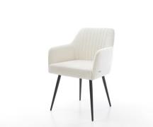 Esszimmerstuhl Greg-Flex Bouclé Soft Beige 4-Fuß konisch Schwarz Tasch...