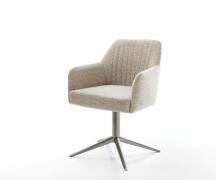 Drehstuhl Greg-Flex Webstoff Soft Beige Fußkreuz Graphit 360° drehbar ...