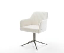 Drehstuhl Greg-Flex Bouclé Soft Beige Fußkreuz Graphit 360° drehbar Wi...