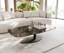 Couchtisch Edge Boot 140x80 cm Keramik Laminam® Emperador Extra Lucida...