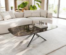 Couchtisch Edge Boot 140x80 cm Keramik Laminam® Emperador Extra Lucida...