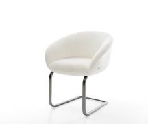 Freischwinger Vinka-Flex mit Armlehnen Bouclé Soft Beige Freischwinger...