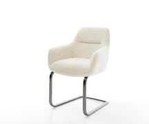 Freischwinger Pejo-Flex Teddystoff Beige Freischwinger flach Graphit T...
