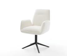 Drehstuhl Zoa-Flex Bouclé Soft Beige Fußkreuz Schwarz 360° drehbar Wip...