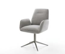 Drehstuhl Zoa-Flex Strukturstoff Soft Grau Fußkreuz Graphit 360° drehb...