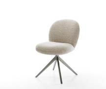 Drehstuhl Nube-Flex Webstoff Soft Beige Kreuzgestell breit Graphit 360...