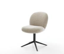 Drehstuhl Nube-Flex Webstoff Soft Beige Fußkreuz Schwarz 360° drehbar ...