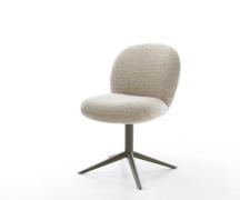 Drehstuhl Nube-Flex Webstoff Soft Beige Fußkreuz Effektfinish Titan 36...