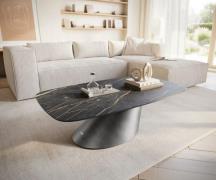 Couchtisch Edge Boot 120x70 cm Keramik Laminam® Noir Desir Braun Conis...