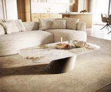 Couchtisch Edge Boot 140x80 cm Keramik Minas Melange Conis Metall Effe...