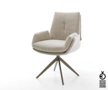Drehstuhl Clea-Flex Webstoff Soft Beige Kreuzgestell breit Effektfinis...
