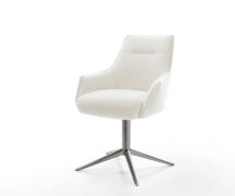 Drehstuhl Alja-Flex mit Armlehnen Bouclé Soft Beige Fußkreuz Graphit 3...